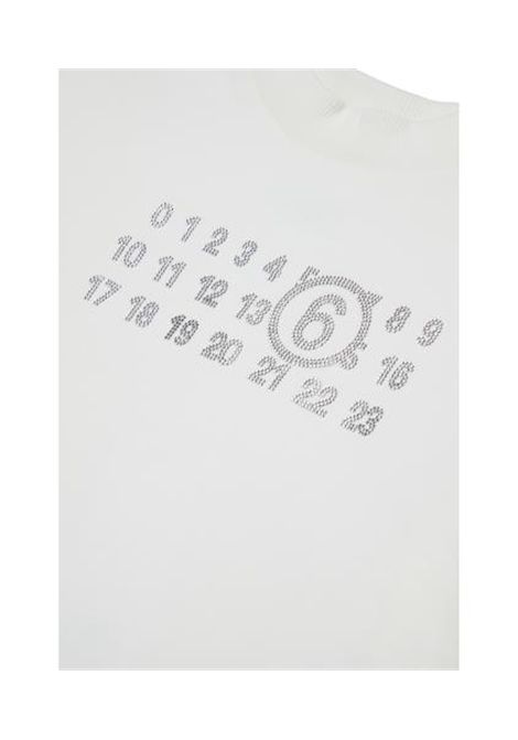 Felpa con strass MM6 KIDS MAISON MARGIELA | M61153 MM04HM6102